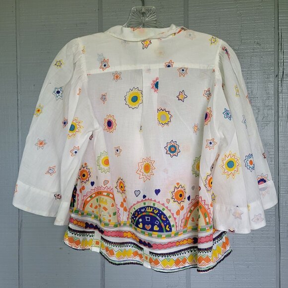 Anthropologie Maeve Eliot Popover Colorful Blouse Top. Size XS - Picture 6 of 7